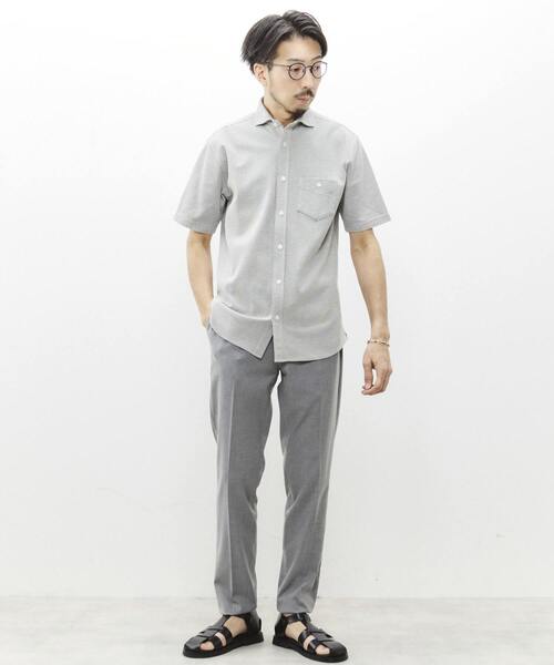 MEN'S MELROSE(メンズメルローズ)の「ハニカムボーダージャージシャツ(シャツ/ブラウス・メンズ・ネイビー/ダークネイビー/グレー・2/5/4/3)」の5枚目の写真