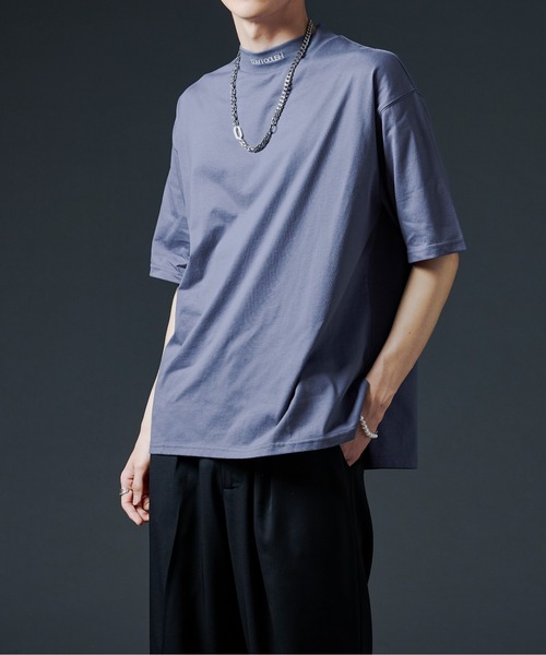 Ellno Loset(エルノロゼット)の「モックネックシシュウTシャツ(Tシャツ/カットソー・メンズ・ブラック/オフホワイト/ダークブルー・MEDIUM/LARGE)」の19枚目の写真