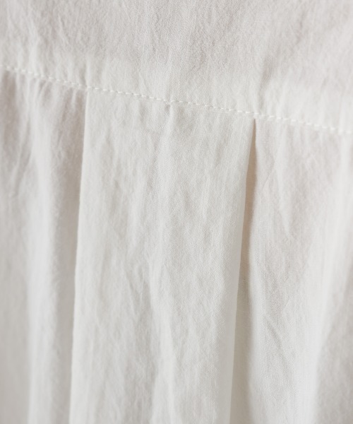 OMNES（オムネス）の「製品洗いレイヤードシャツフレンチスリーブワンピース（ワンピース・レディース・ブラック/ベージュ/オレンジ/アイボリー・FREE）」の16枚目の写真