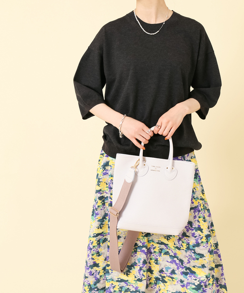 IENA（イエナ）の「【YOUNG&OLSEN/ヤングアンドオルセン】EMBOSSED LEATHER HAVERSACK S◆（トートバッグ・レディース・アイボリー・FREE）」の10枚目の写真