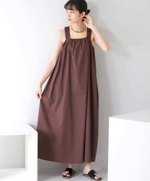 KBF（ケイビーエフ）の「ギャザーボリュームロングワンピース（ワンピース・レディース・ブラック/ダークブラウン/ブルー・ONE）」の8枚目の写真