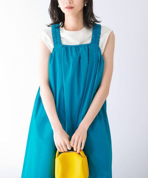 KBF（ケイビーエフ）の「ギャザーボリュームロングワンピース（ワンピース・レディース・ブラック/ダークブラウン/ブルー・ONE）」の12枚目の写真