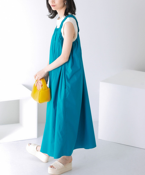 KBF（ケイビーエフ）の「ギャザーボリュームロングワンピース（ワンピース・レディース・ブラック/ダークブラウン/ブルー・ONE）」の16枚目の写真