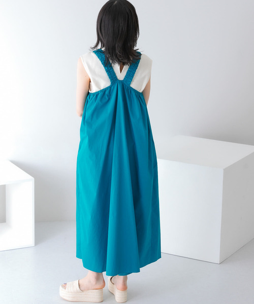 KBF（ケイビーエフ）の「ギャザーボリュームロングワンピース（ワンピース・レディース・ブラック/ダークブラウン/ブルー・ONE）」の17枚目の写真