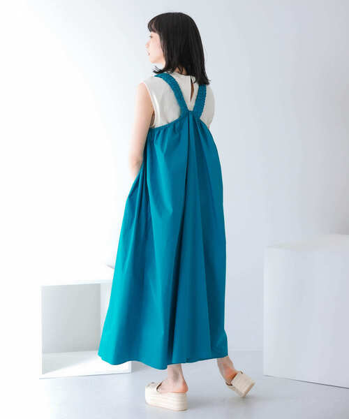 KBF（ケイビーエフ）の「ギャザーボリュームロングワンピース（ワンピース・レディース・ブラック/ダークブラウン/ブルー・ONE）」の20枚目の写真