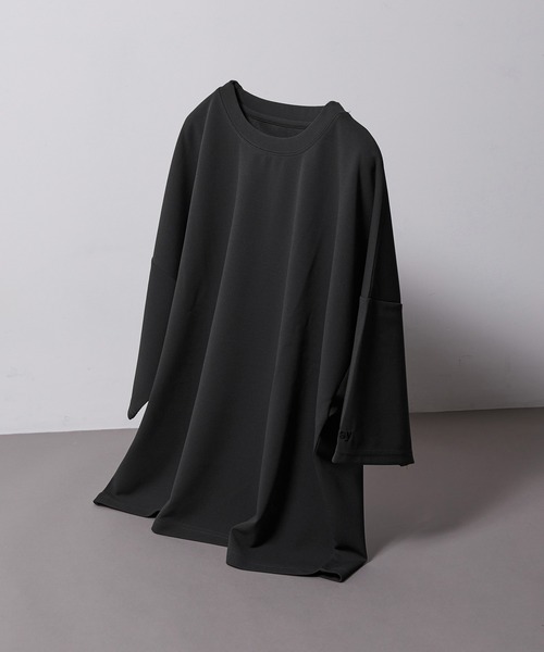 iisy（イージー）の「【 iisy 】エンブロイダリーワイドカットソー（Tシャツ/カットソー・メンズ・チャコールグレー/グリーン/ライトグリーン/ピンク/ブルー/オフホワイト/ライトグレー・S/M/L/XL）」の2枚目の写真