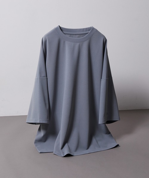 iisy（イージー）の「【 iisy 】エンブロイダリーワイドカットソー（Tシャツ/カットソー・メンズ・チャコールグレー/グリーン/ライトグリーン/ピンク/ブルー/オフホワイト/ライトグレー・S/M/L/XL）」の6枚目の写真