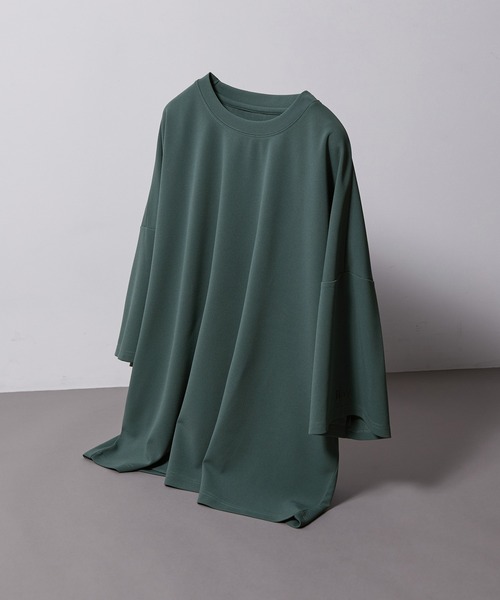 iisy（イージー）の「【 iisy 】エンブロイダリーワイドカットソー（Tシャツ/カットソー・メンズ・チャコールグレー/グリーン/ライトグリーン/ピンク/ブルー/オフホワイト/ライトグレー・S/M/L/XL）」の4枚目の写真