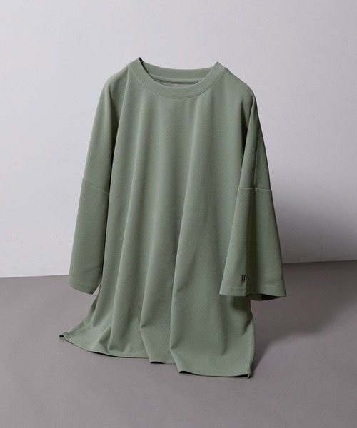 iisy（イージー）の「【 iisy 】エンブロイダリーワイドカットソー（Tシャツ/カットソー・メンズ・チャコールグレー/グリーン/ライトグリーン/ピンク/ブルー/オフホワイト/ライトグレー・S/M/L/XL）」の5枚目の写真