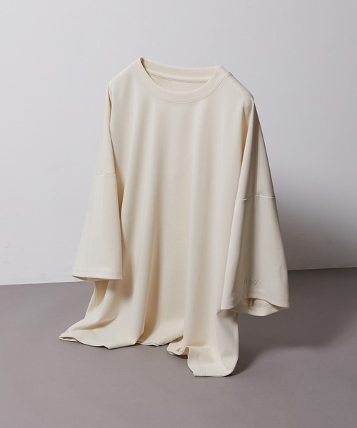 iisy（イージー）の「【 iisy 】エンブロイダリーワイドカットソー（Tシャツ/カットソー・メンズ・チャコールグレー/グリーン/ライトグリーン/ピンク/ブルー/オフホワイト/ライトグレー・S/M/L/XL）」の9枚目の写真