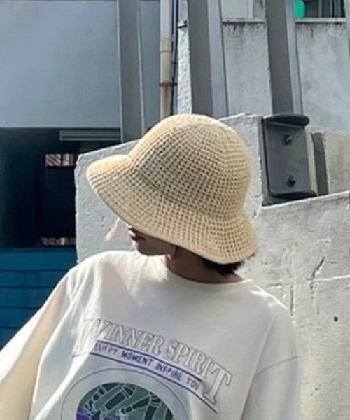 AMAIL(アマイル)の「Maron chan hat(ハット・レディース・ベージュ/アイボリー・FREE)」の2枚目の写真