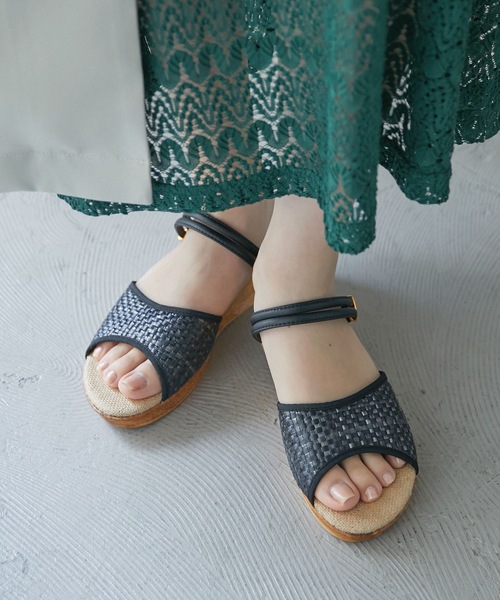 Fashion Letter（ファッションレター）の「2wayストラップコンフォートサンダル（サンダル・レディース・ブラック/ホワイト/ベージュ/ライトグリーン・S/M/L/LL）」の20枚目の写真