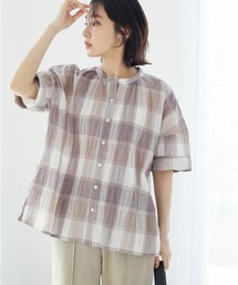 Green　Parks | インド綿 チェックブラウス(シャツ/ブラウス)