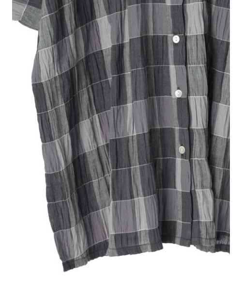 Green　Parks（グリーンパークス）の「インド綿 チェックブラウス（シャツ/ブラウス・レディース・グレー/ベージュ・FREE）」の6枚目の写真
