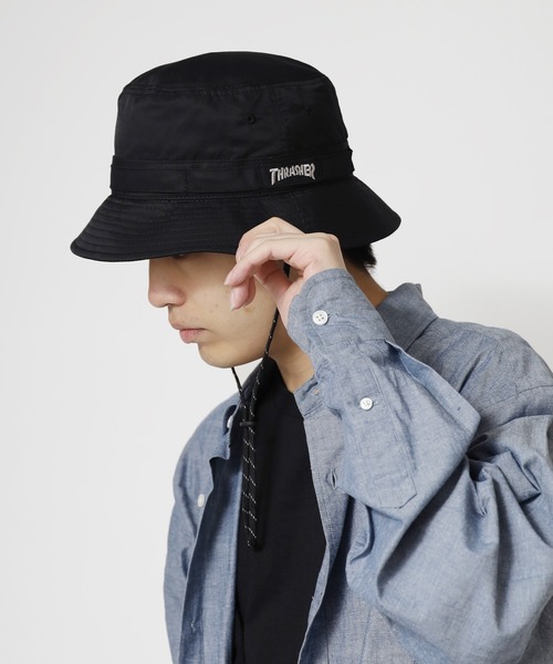 THRASHER（スラッシャー）の「THRASHER/スラッシャー サファリハット バケットハット（ハット・メンズ・カーキ/ネイビー/ブラック/ベージュ・58cm）」の17枚目の写真