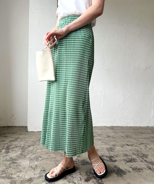 LIAN（リアン）の「ギンガムチェックプリーツスカート（スカート  