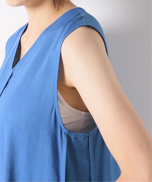 IENA パネルAラインワンピース青♡ 定価25300円 IENA（イエナ）の「パネルAラインワンピース（ワンピース）」 - WEAR