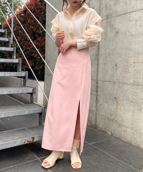 セール】再入荷 肩あきシアーシャツ（シャツ/ブラウス）｜one after