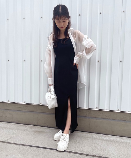 one after another NICE CLAUP(ワンアフターアナザーナイスクラップ)の「再入荷 肩あきシアーシャツ(シャツ/ブラウス・レディース・アイボリー/オフホワイト/ピンク・FREE)」の8枚目の写真