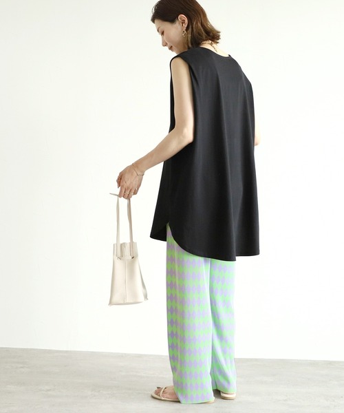 reca（レカ）の「ダイヤ柄プリーツパンツ（その他パンツ・レディース・ホワイト系その他/グリーン系その他/ピンク系その他・FREE）」の10枚目の写真