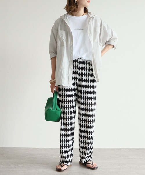 reca（レカ）の「ダイヤ柄プリーツパンツ（その他パンツ・レディース・ホワイト系その他/グリーン系その他/ピンク系その他・FREE）」の4枚目の写真