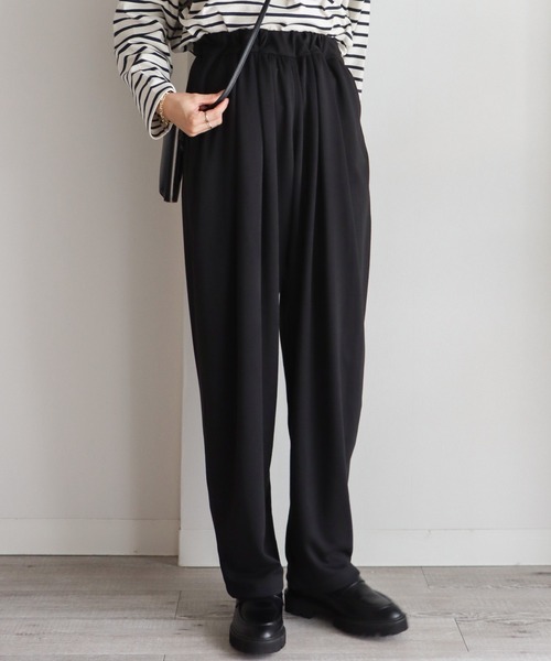 COURO（コウロ）の「ウエストギャザースウェットパンツ（スウェットパンツ・レディース・ホワイト/ブラック/オレンジ・M/L）」の3枚目の写真