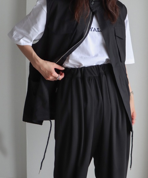 COURO（コウロ）の「ウエストギャザースウェットパンツ（スウェットパンツ・レディース・ホワイト/ブラック/オレンジ・M/L）」の8枚目の写真