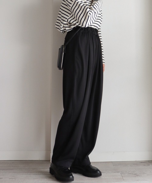 COURO（コウロ）の「ウエストギャザースウェットパンツ（スウェットパンツ・レディース・ホワイト/ブラック/オレンジ・M/L）」の19枚目の写真