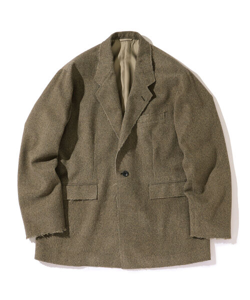 BEAMS（ビームス）の「BEAMS / カットオフ ツイード 1ボタン ジャケット（テーラードジャケット・メンズ・ダークブラウン/ベージュ系その他・S/L/M）」の9枚目の写真