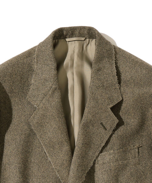 BEAMS（ビームス）の「BEAMS / カットオフ ツイード 1ボタン ジャケット（テーラードジャケット・メンズ・ダークブラウン/ベージュ系その他・S/L/M）」の10枚目の写真