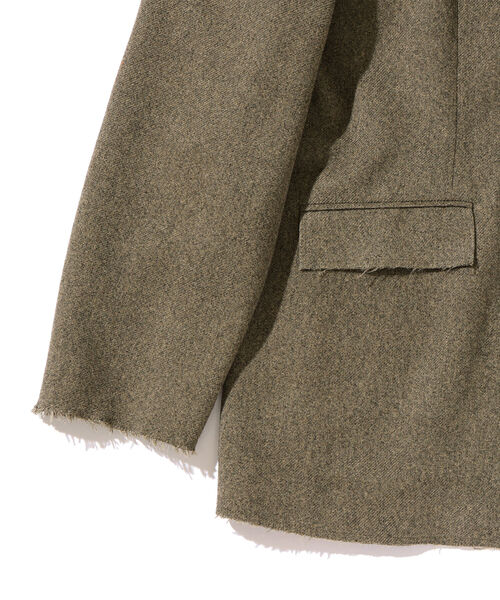 BEAMS（ビームス）の「BEAMS / カットオフ ツイード 1ボタン ジャケット（テーラードジャケット・メンズ・ダークブラウン/ベージュ系その他・S/L/M）」の11枚目の写真