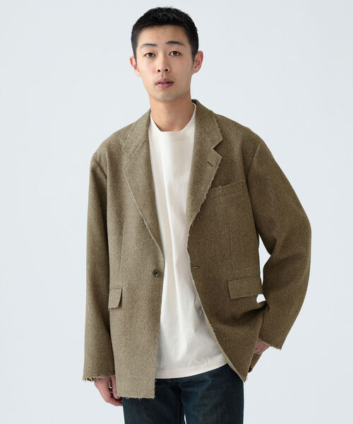 BEAMS（ビームス）の「BEAMS / カットオフ ツイード 1ボタン ジャケット（テーラードジャケット・メンズ・ダークブラウン/ベージュ系その他・S/L/M）」の19枚目の写真