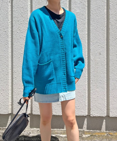 Jewelobe(ジュエローブ)の「オーバーサイズダブルジャガードカーディガン(カーディガン/ボレロ・レディース・ブラック/ピンク/イエロー/ブルー/アイボリー・FREE)」の10枚目の写真