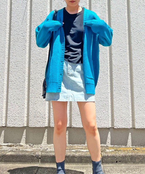 Jewelobe(ジュエローブ)の「オーバーサイズダブルジャガードカーディガン(カーディガン/ボレロ・レディース・ブラック/ピンク/イエロー/ブルー/アイボリー・FREE)」の13枚目の写真