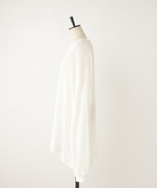 BEARDSLEY（ビアズリー）の「《FRIPIER/フリピエ》ビッグロンT/メッシュ（Tシャツ/カットソー・レディース・ブラック/ホワイト・FREE）」の14枚目の写真