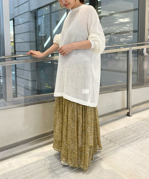 BEARDSLEY（ビアズリー）の「《FRIPIER/フリピエ》ビッグロンT/メッシュ（Tシャツ/カットソー・レディース・ブラック/ホワイト・FREE）」の19枚目の写真