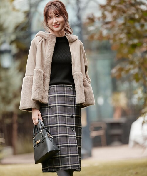 ANY SIS(エニィスィス)の「【美人百花10月号掲載】2WAYリバーシブルラップ スカート(スカート・レディース・ベージュ系3/グレー系3/ブラック系3/ダークブラウン系3・3/2/1)」の19枚目の写真