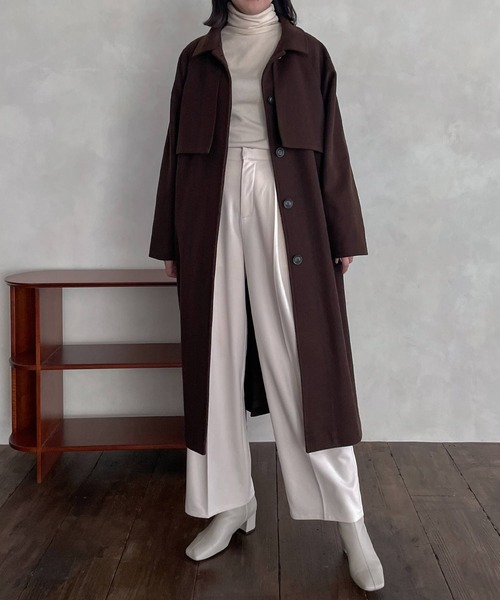 hellam（へラム）の「センタープレスポンチタックパンツ（スラックス・レディース・ブラック/パープル/グリーン/アイボリー・FREE）」の13枚目の写真