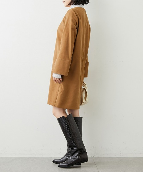 Whim Gazette（ウィムガゼット）の「【WEB限定】ステッチミニワンピース（ワンピース・レディース・ネイビー/キャメル・FREE）」の5枚目の写真