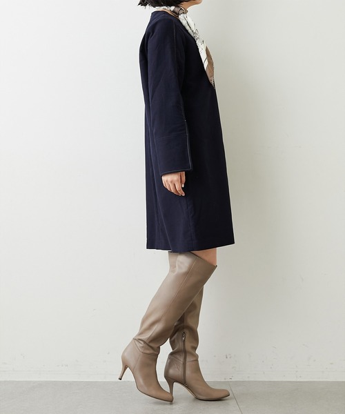 Whim Gazette（ウィムガゼット）の「【WEB限定】ステッチミニワンピース（ワンピース・レディース・ネイビー/キャメル・FREE）」の14枚目の写真
