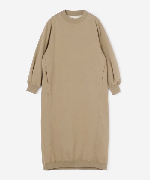 Bshop unfil コットンフリーススウェットワンピース Bshop unfil コットンフリーススウェットワンピース