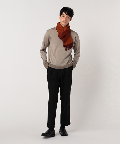 COMME CA ISM(コムサイズム)の「【リバーシブル】 ウールカシミヤ マフラー(マフラー・メンズ・ブラック/ダークブラウン/ベージュ/ネイビー/グレー/サックスブルー/オレンジ/ブルー・FREE)」の9枚目の写真