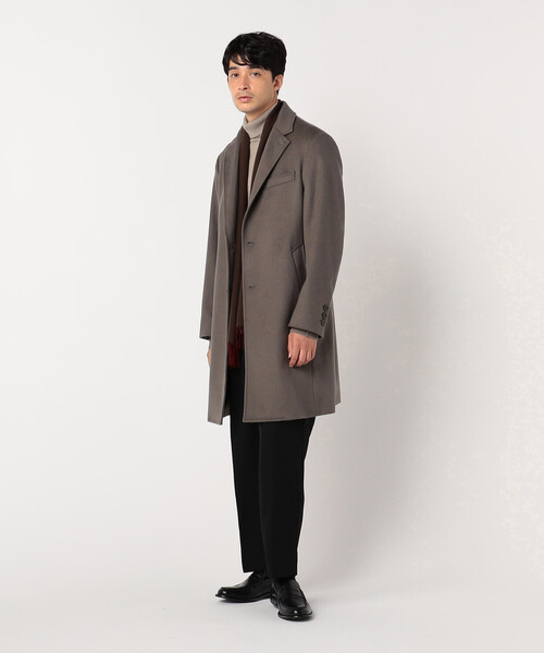 COMME CA ISM(コムサイズム)の「【リバーシブル】 ウールカシミヤ マフラー(マフラー・メンズ・ブラック/ダークブラウン/ベージュ/ネイビー/グレー/サックスブルー/オレンジ/ブルー・FREE)」の13枚目の写真