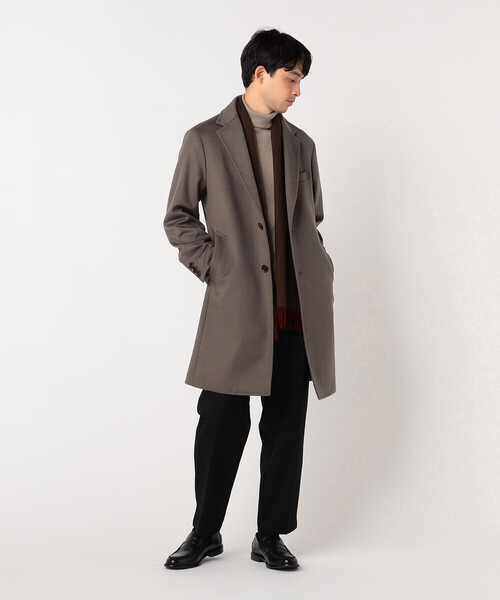 COMME CA ISM(コムサイズム)の「【リバーシブル】 ウールカシミヤ マフラー(マフラー・メンズ・ブラック/ダークブラウン/ベージュ/ネイビー/グレー/サックスブルー/オレンジ/ブルー・FREE)」の19枚目の写真
