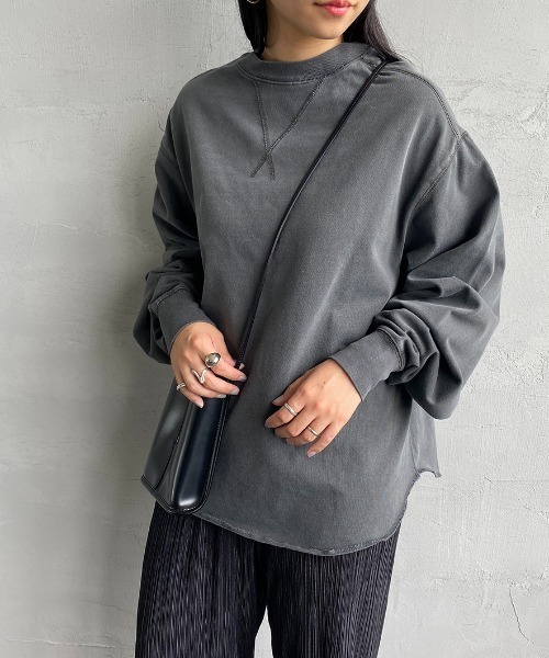 SCREEN STARS（スクリーンスターズ）の「[SCREEN STARS/スクリーンスターズ] 別注 ピグメント WガゼットTシャツ（Tシャツ/カットソー・レディース・ブラック/ブラウン/グレイッシュベージュ/ブルー/イエロー・F）」の2枚目の写真