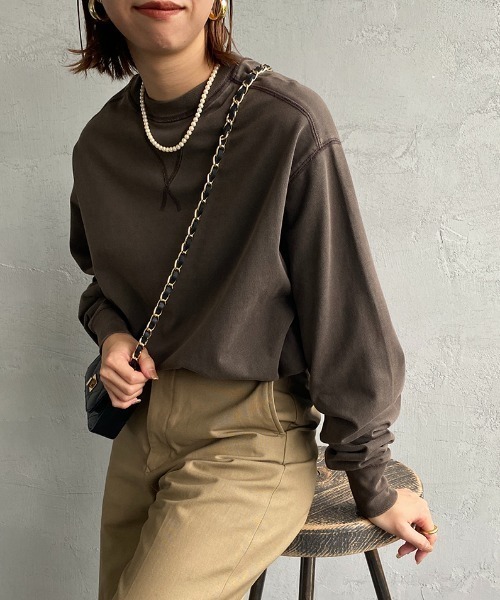 SCREEN STARS（スクリーンスターズ）の「[SCREEN STARS/スクリーンスターズ] 別注 ピグメント WガゼットTシャツ（Tシャツ/カットソー・レディース・ブラック/ブラウン/グレイッシュベージュ/ブルー/イエロー・F）」の20枚目の写真