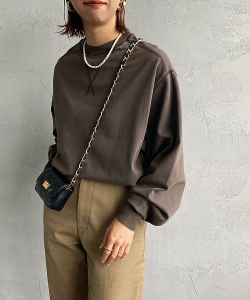 SCREEN STARS（スクリーンスターズ）の「[SCREEN STARS/スクリーンスターズ] 別注 ピグメント WガゼットTシャツ（Tシャツ/カットソー・レディース・ブラック/ブラウン/グレイッシュベージュ/ブルー/イエロー・F）」の21枚目の写真