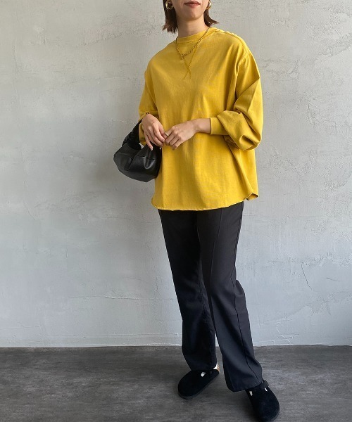 SCREEN STARS（スクリーンスターズ）の「[SCREEN STARS/スクリーンスターズ] 別注 ピグメント WガゼットTシャツ（Tシャツ/カットソー・レディース・ブラック/ブラウン/グレイッシュベージュ/ブルー/イエロー・F）」の11枚目の写真