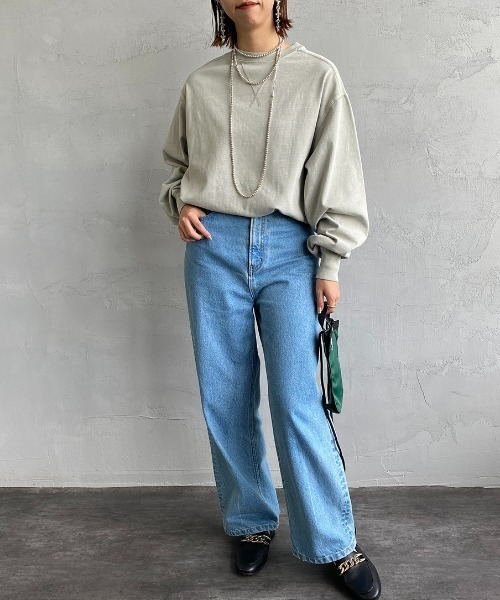 SCREEN STARS（スクリーンスターズ）の「[SCREEN STARS/スクリーンスターズ] 別注 ピグメント WガゼットTシャツ（Tシャツ/カットソー・レディース・ブラック/ブラウン/グレイッシュベージュ/ブルー/イエロー・F）」の9枚目の写真