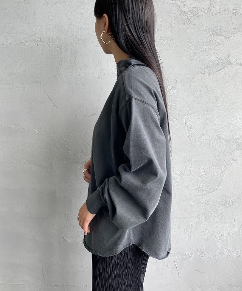 SCREEN STARS（スクリーンスターズ）の「[SCREEN STARS/スクリーンスターズ] 別注 ピグメント WガゼットTシャツ（Tシャツ/カットソー・レディース・ブラック/ブラウン/グレイッシュベージュ/ブルー/イエロー・F）」の13枚目の写真